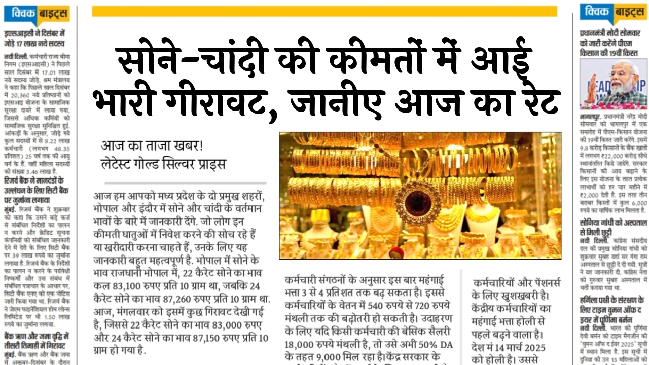 Silver Rate Today: सोने-चांदी की कीमतों में आई भारी गिरावट, जानिए आज का रेट